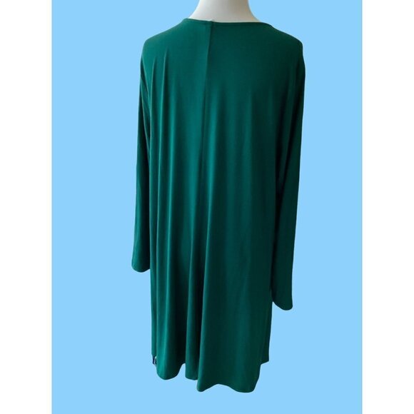 OLD NAVY LADIES LONG SLEEVE SOLID GREEN LIGHTWEIGHT TSHIRT DRESS NWT XL - Picture 7 of 8